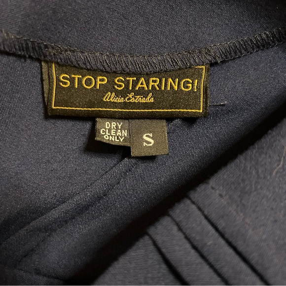 NWT Stop Staring 30s Style Navy Dress Size Small - Picture 15 of 16